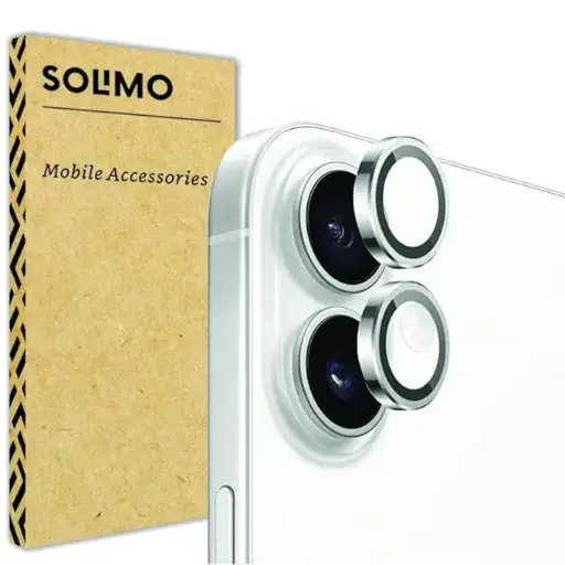 empered Glass Camera Lens Protector for iPhone 16 Plus (Silver)